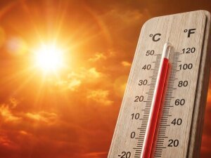 Extreme summer heat heatwave thermometer sun climate weather temperature hot summer extreme heat. Heat wave extreme summer, sun high temperature hot weather, global warming, heat stroke