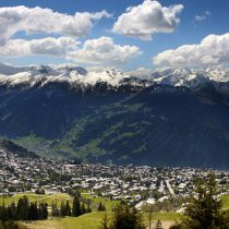details of skiing resort, Swiss Alps, Verbier, Switzerland